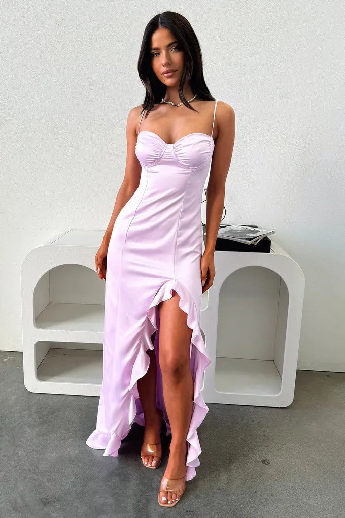 Romantic Sheath Sweetheart Spaghetti-Strap Open-Back Floor-Length Formal Prom Dresses