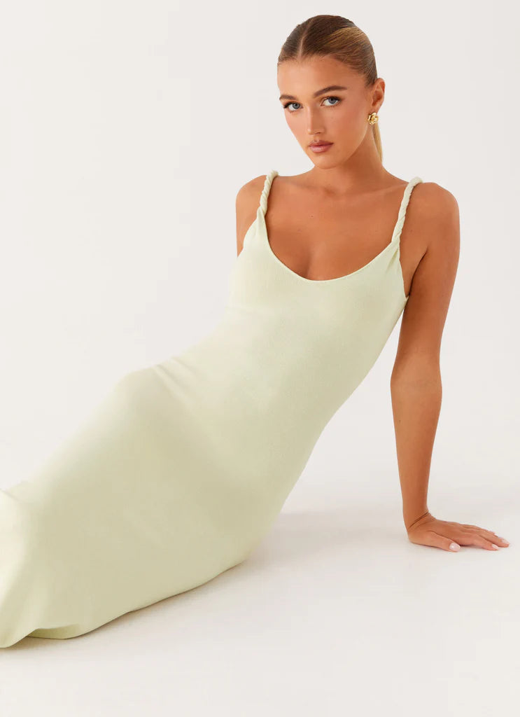 Sage Green Ribbed Twisted Strap Backless Maxi Dress For Elegant Casual Party Events