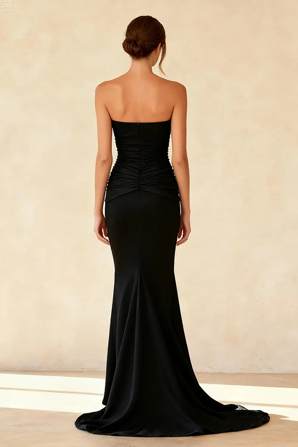 Simple Black Mermaid Halter-Neck Sleeveless Open-Back Floor-Length Prom Dresses for women for sale