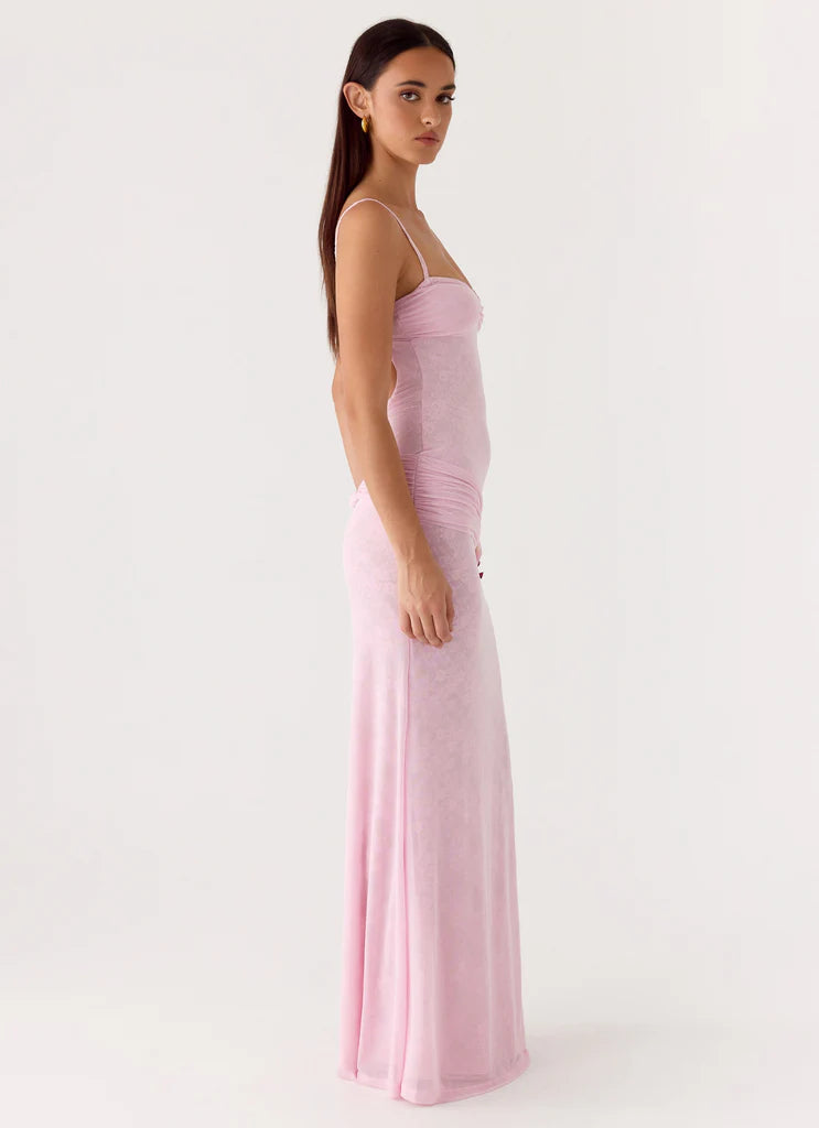 Wide Strap Ice Blue Satin Cowl Neck Maxi Prom Dress with Open Back For Events